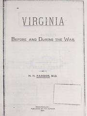 Cover of: Virginia before and during the war