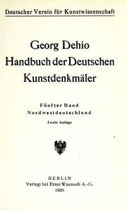 Cover of: Handbuch der deutschen Kunstdenkmäler