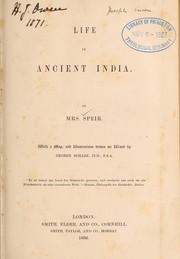 Cover of: Life in ancient India