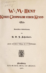 Cover of: Kurze gespraeche ueber kunst by William Morris Hunt