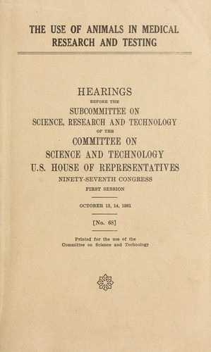The use of animals in medical research and testing