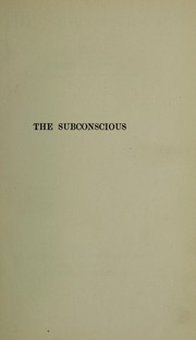 Cover of: The subconscious, c by Joseph Jastrow...