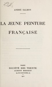 Cover of: La jeune peinture française.