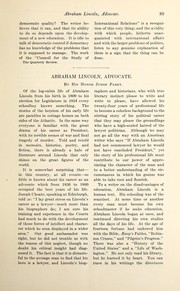 Cover of: Abraham Lincoln, advocate