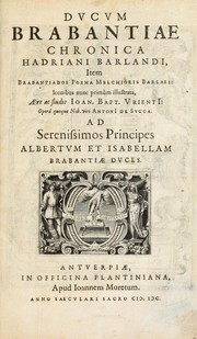 Cover of: Dvcvm Brabantiae chronica
