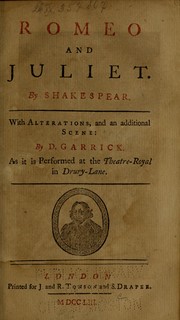 Romeo and Juliet, 1750 by David Garrick, William Shakespeare
