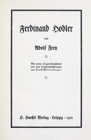 Cover of: Ferdinand Hodler
