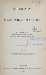 Cover of: Christianity in China, Tartary and Tibet by 