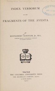 Index verborum of the fragments of the Avesta by Schuyler, Montgomery