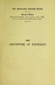 Cover of: The groundwork of psychology