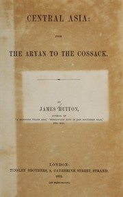 Cover of: Central Asia by James Hutton - undifferentiated