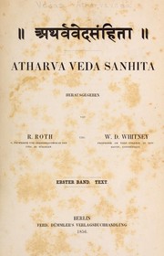 Cover of: Athara Veda Sanhita by Rudolf Roth, William Dwight Whitney