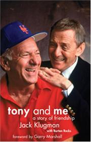 Cover of: Tony And Me: A Story of Friendship
