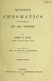 Cover of: Modern chromatics: with applications to art and industry