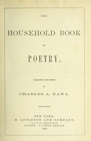 Cover of: The household book of poetry