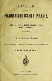 Cover of: Handbuch der pharmaceutischen Praxis f©ơr Apotheker, ©rzte, Droguisten und Medicinalbeamte