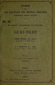 Cover of: An inquiry concerning the etiology of beri-beri