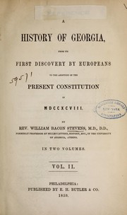 Cover of: A history of Georgia