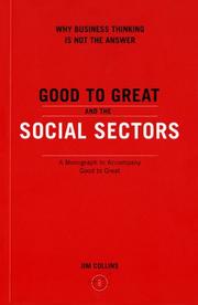 Cover of: Good to Great and the Social Sectors: A Monograph to Accompany Good to Great