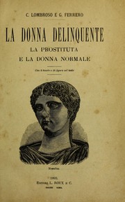 Cover of: La donna delinquente by Cesare Lombroso
