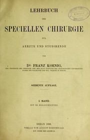 Cover of: Lehrbuch der speciellen Chirurgie: f©ơr Aerzte und Studirende