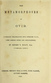 Cover of: The Metamorphoses of Ovid