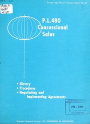 P.L. 480 concessional sales by O. H. Goolsby