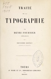 Cover of: Traité de la typographie