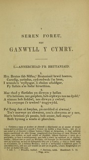 Cover of: Y seren foreu: neu ganwyll y Cymry; sef gwaith prydyddol y Parch. Rhys Prichard