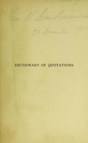Dictionary of quotations, French and Italian
