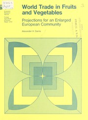 Cover of: World trade in fruits and vegetables: projections for an enlarged European Community