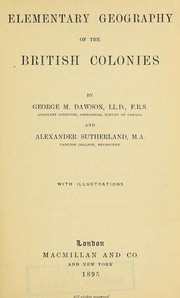 Cover of: Elementary geography of the British Colonies