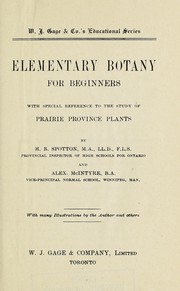 Cover of: Elementary botany for beginners: with special reference to the study of Prairie Province plants