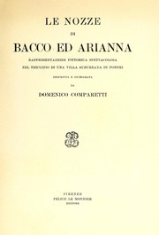 Cover of: Le nozze di Bacco ed Arianna by Domenico Comparetti