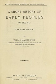 Cover of: A short history of early peoples to 1500 A.D., from caveman to Columbus