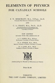 Cover of: Elements of physics for Canadian schools | F. W. Merchant