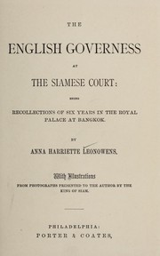 Cover of: The English governess at the Siamese court