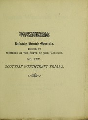 Cover of: Scottish witchcraft trials