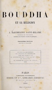 Cover of: Le Bouddha et sa re ligion by J. Barthélemy Saint-Hilaire