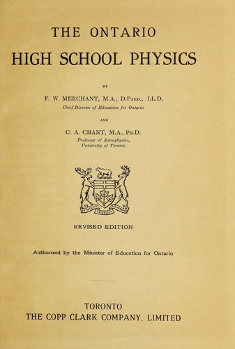 The Ontario high school physics