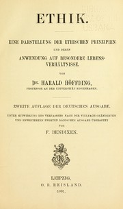 Cover of: ETHIK | HOFFDING