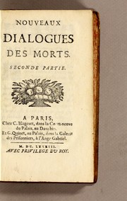 Cover of: Nouveaux dialogues des morts.