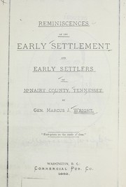 Cover of: Reminiscences of the early settlement and early settlers of McNairy County, Tennessee