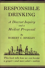 Cover of: Responsible Drinking: A Discreet Inquiry and a Modest Proposal