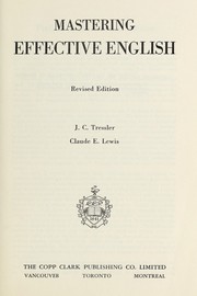 Cover of: Mastering effective English