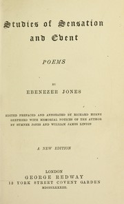 Cover of: Studies of sensation and event