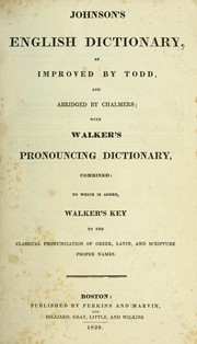 Johnson's English dictionary by Samuel Johnson