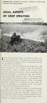 Legal aspects of crop spraying by John Henderson