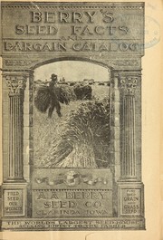 Cover of: Berry's seed facts and bargain catalog: Fall 1920