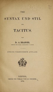 Cover of: Ueber Syntax und Stil des Tacitus